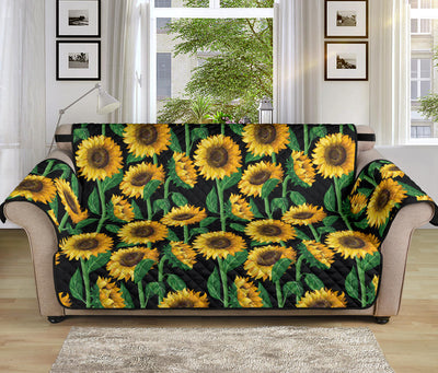 Sunflower Realistic Print Pattern Sofa Cover Protector