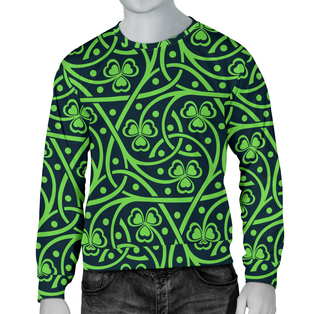 Shamrock Themed Print Men Long Sleeve Sweatshirt