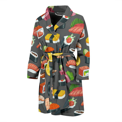 Sushi Print Design LKS302 Men Bathrobe