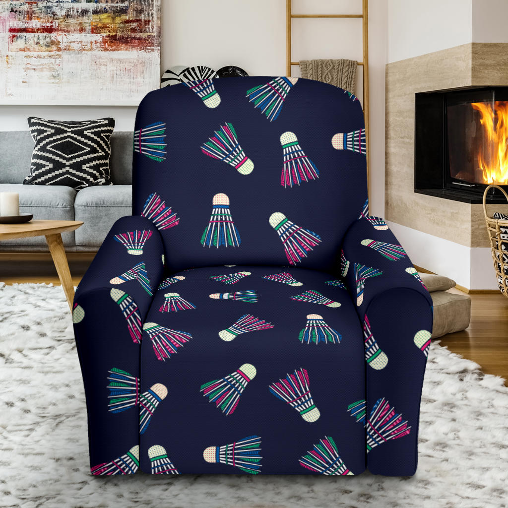 Badminton Ball Pattern Print Design 02 Recliner Slipcover with Pocket