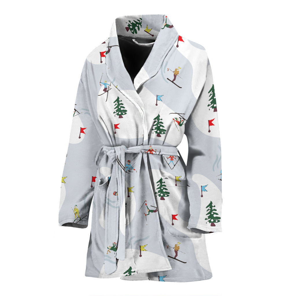 Ski Print Design LKS305 Women Bathrobe