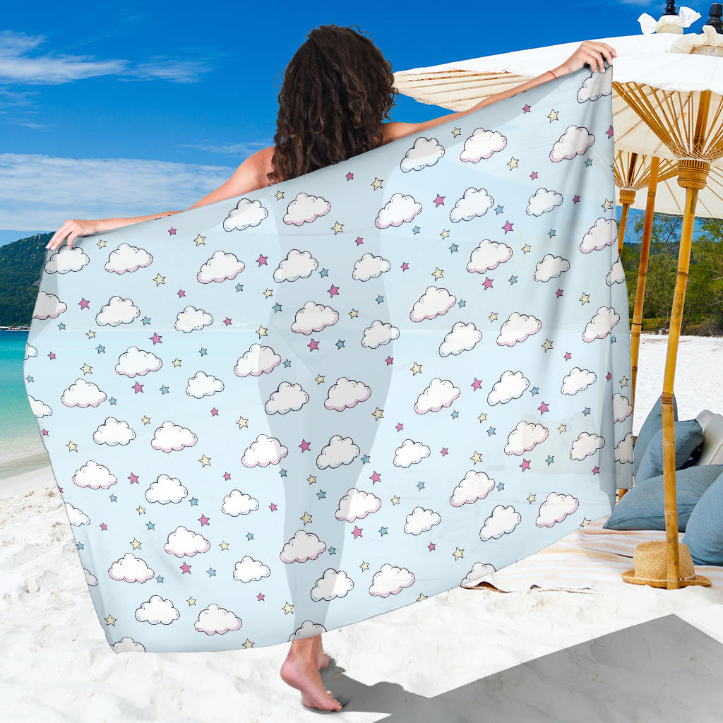 Cloud Pattern Print Design 01 Sarong Pareo Wrap