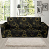 Moon Boho Style Pattern Print Design 01 Sofa Slipcover