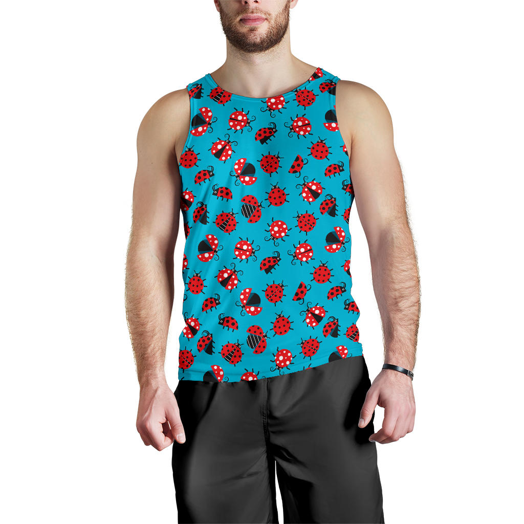 Ladybug Action Print Pattern Men Tank Top