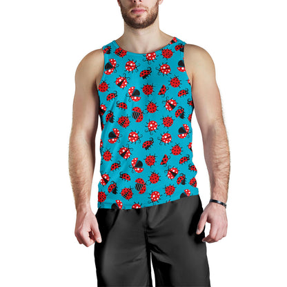 Ladybug Action Print Pattern Men Tank Top