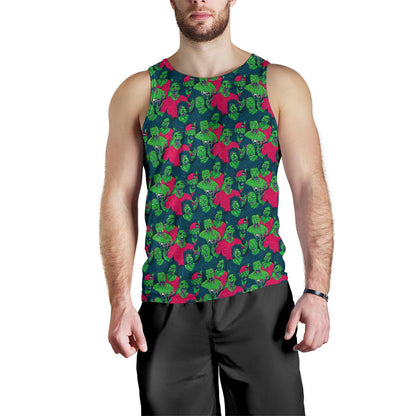 Zombie Themed Design Pattern Print Men Tank Top