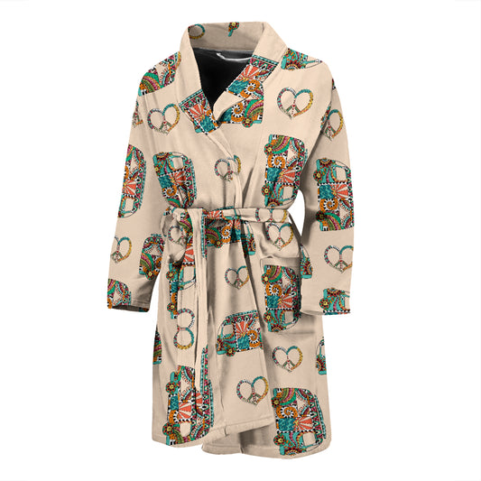 Hippie Van Peace Print Design LKS303 Men Bathrobe