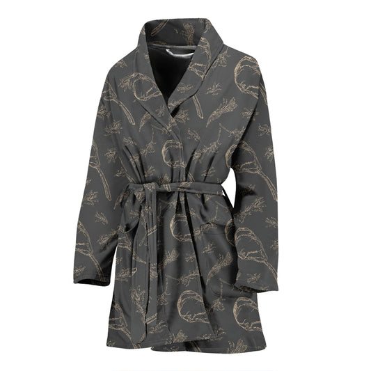 Steak Print Design LKS302 Women Bathrobe