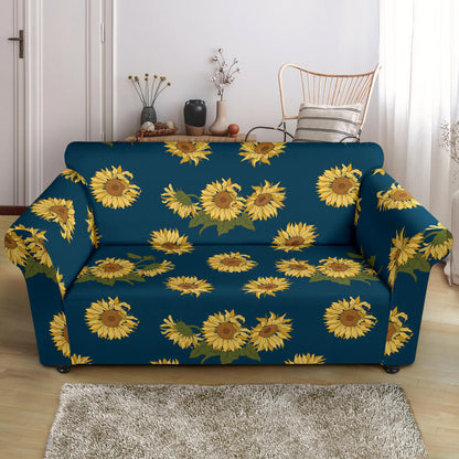 Sunflower Print Design LKS305 Loveseat Couch Slipcover
