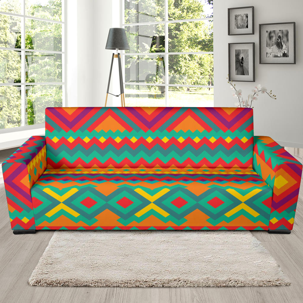 Mexican Pattern Print Design 04 Sofa Slipcover