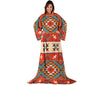 Aztec Red Print Pattern Adult Sleeve Blanket