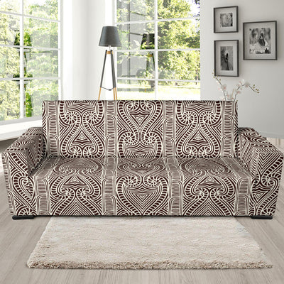 Maori Pattern Print Design 04 Sofa Slipcover