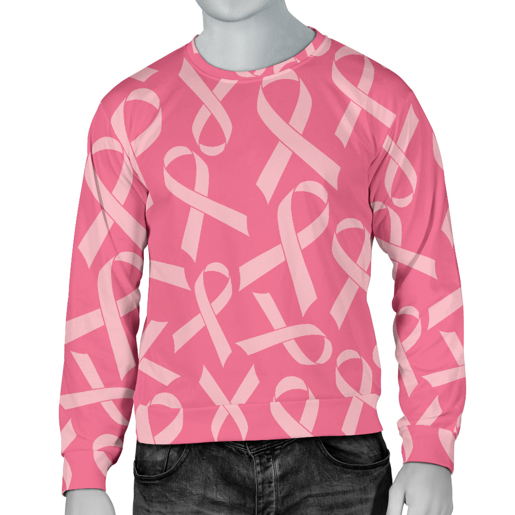 Breast Cancer Awareness Themed Men Long Sleeve Sweatshirt