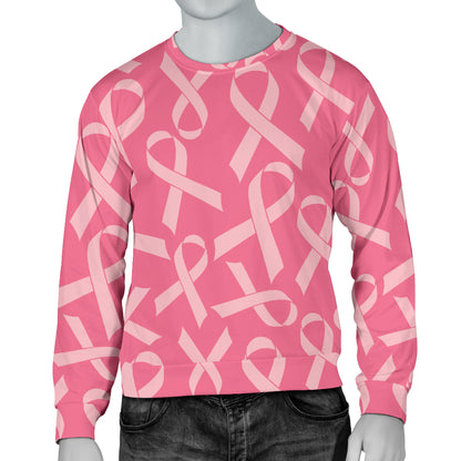Breast Cancer Awareness Themed Men Long Sleeve Sweatshirt