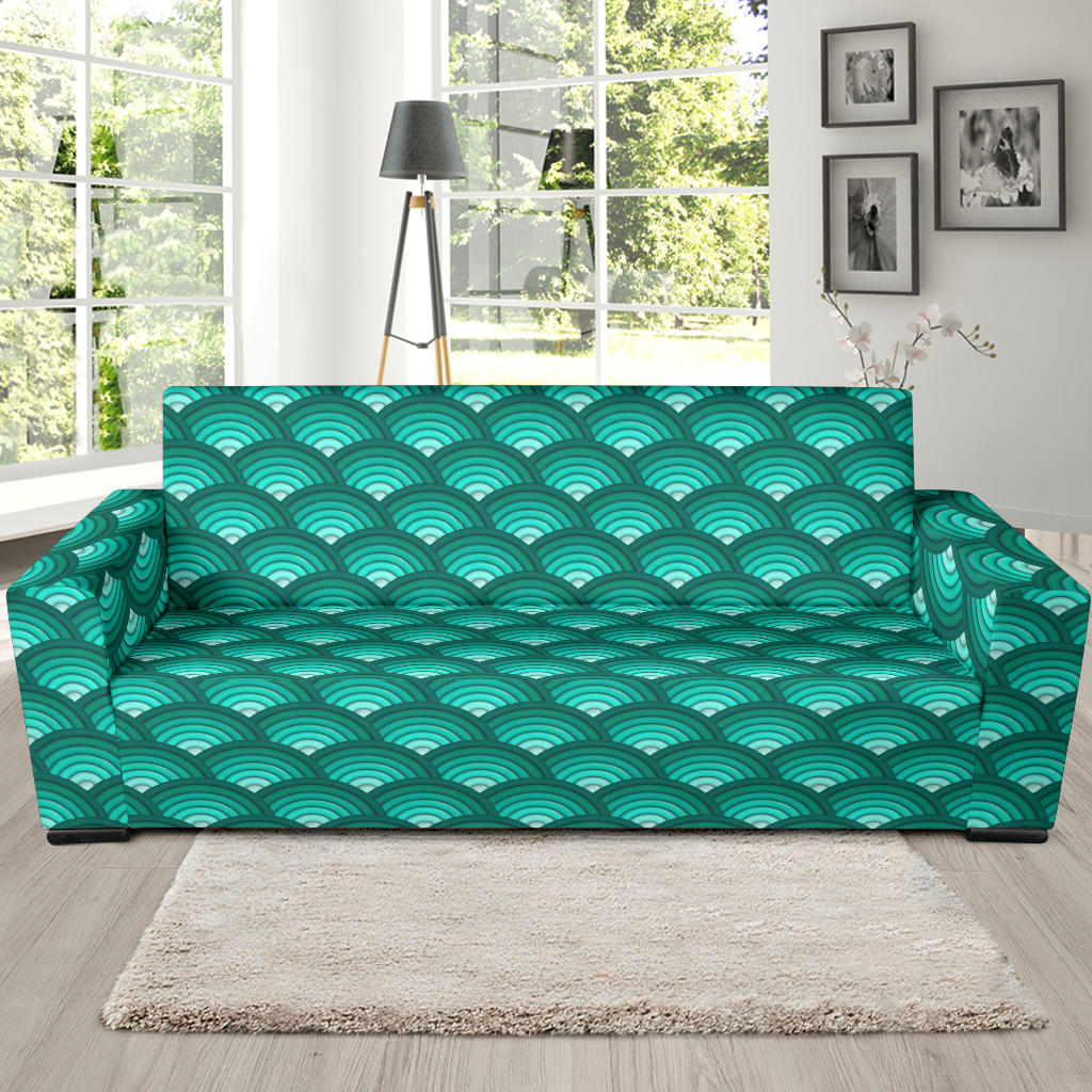 Scales Pattern Print Design 01 Sofa Slipcover