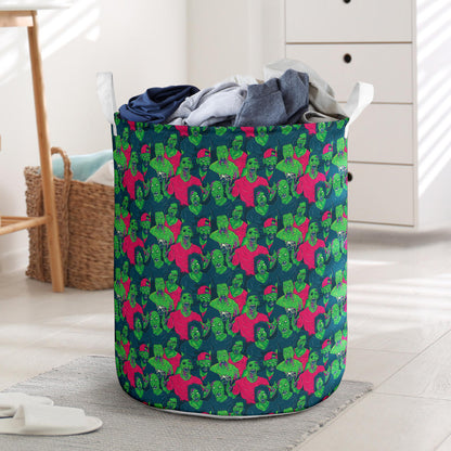 Zombie Themed Design Pattern Print Laundry Basket