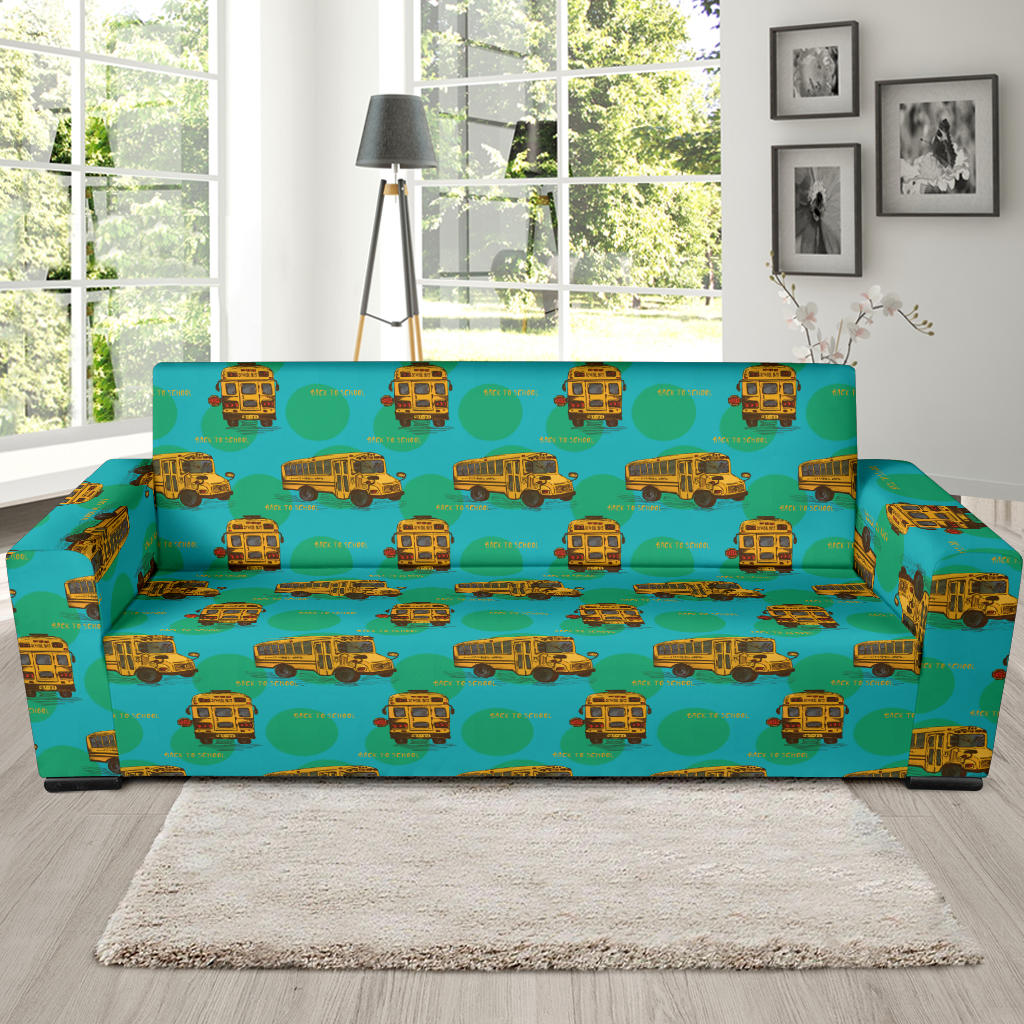 School Bus Print Design LKS308 Sofa Slipcover