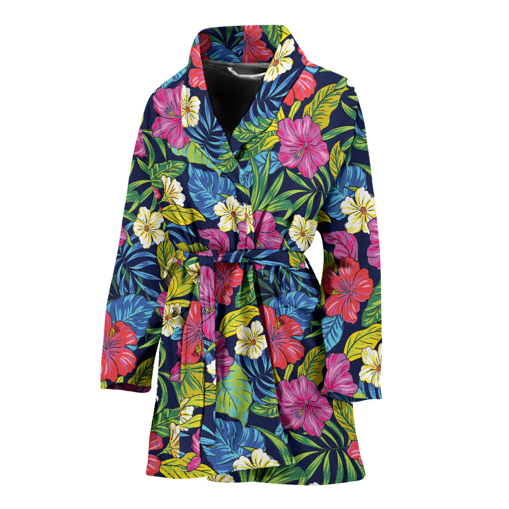 Hibiscus Print Design LKS3010 Women Bathrobe