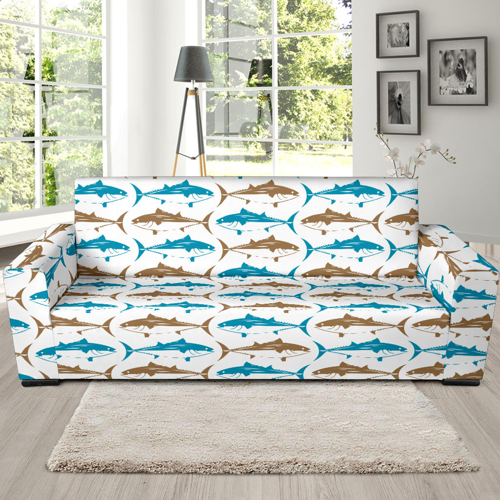 Tuna Fish Print Design LKS301 Sofa Slipcover