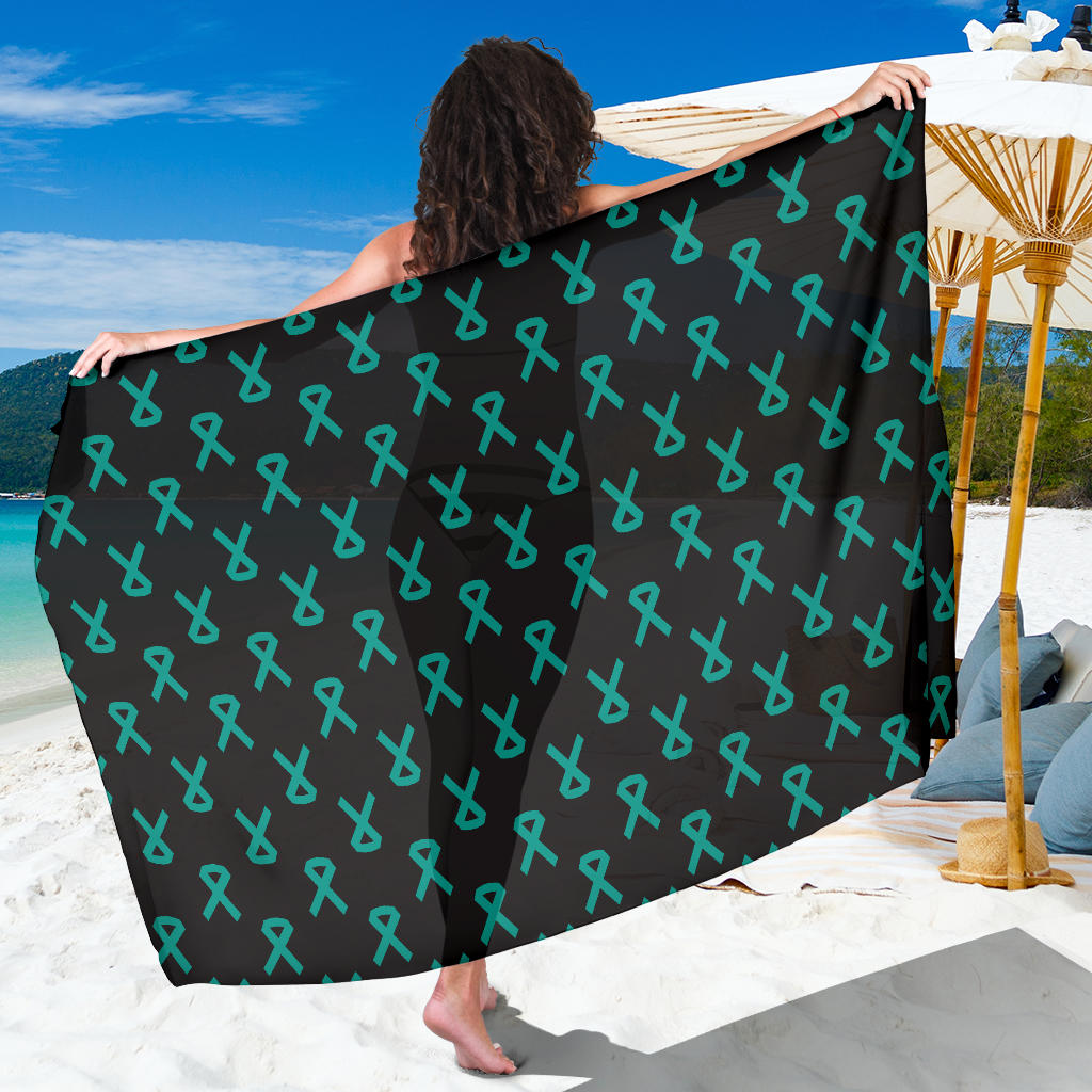 Ovarian cancer Pattern Print Design A01 Sarong Pareo Wrap