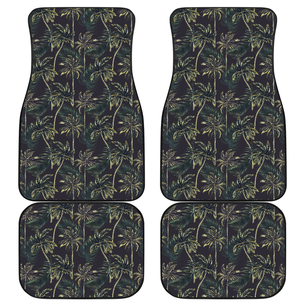Palm Tree Background Design Print Car Floor Mats Front Back