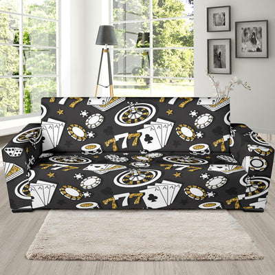 Casino Pattern Print Design 05 Sofa Slipcover