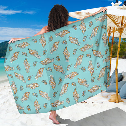 Angel Wings Pattern Print Design 03 Sarong Pareo Wrap
