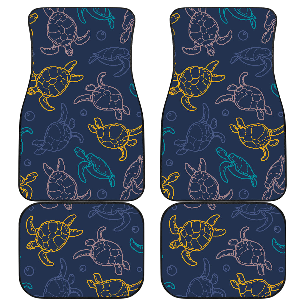 Sea Turtle Baby Print Car Floor Mats Front Back