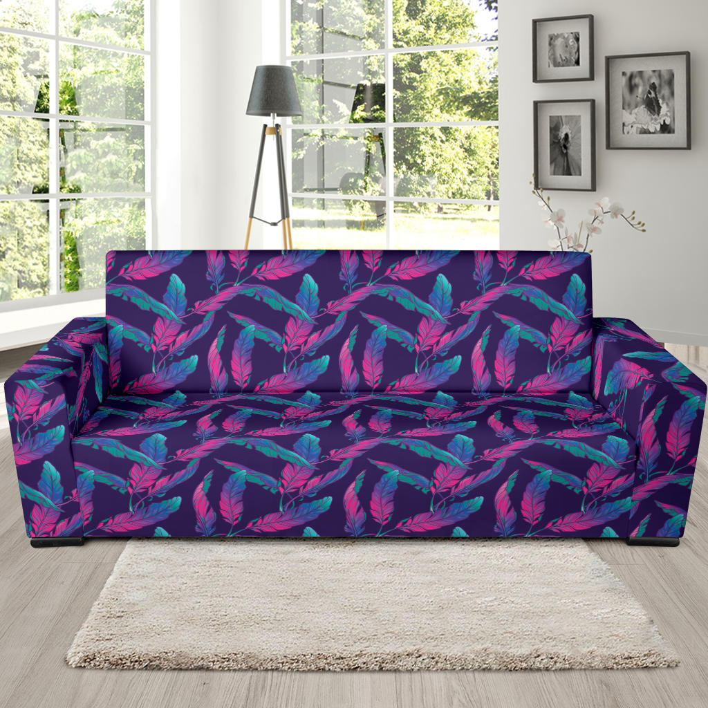 Banana Leaf Pattern Print Design 08 Sofa Slipcover