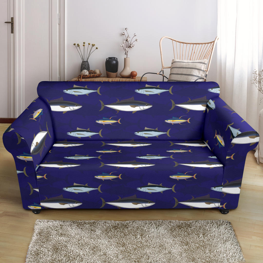 Tuna Fish Print Design LKS304 Loveseat Couch Slipcover