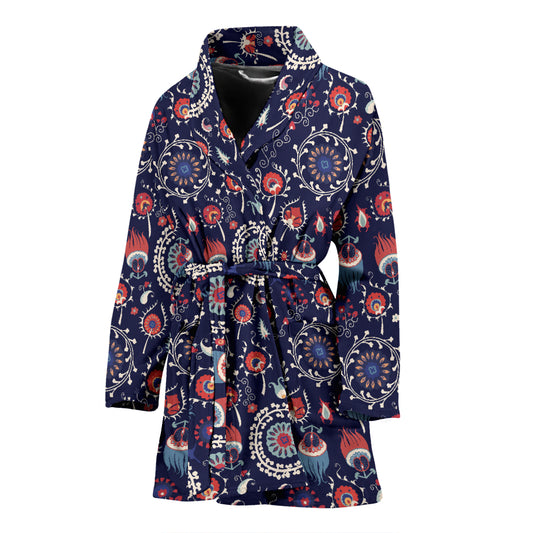 Suzani Print Design LKS305 Women Bathrobe