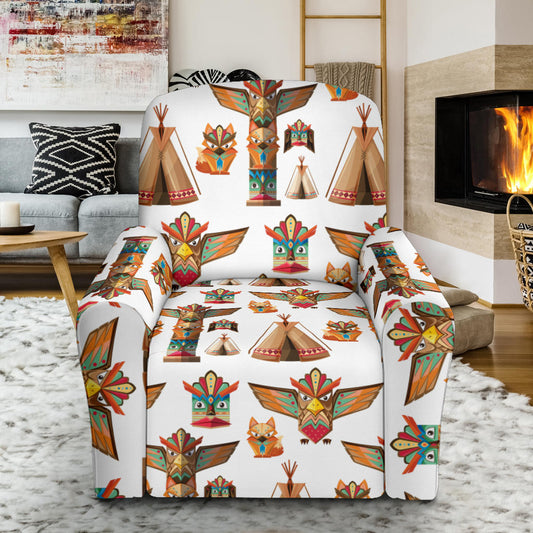 Totem Native Print Design LKS303 Recliner Slipcover with Pocket