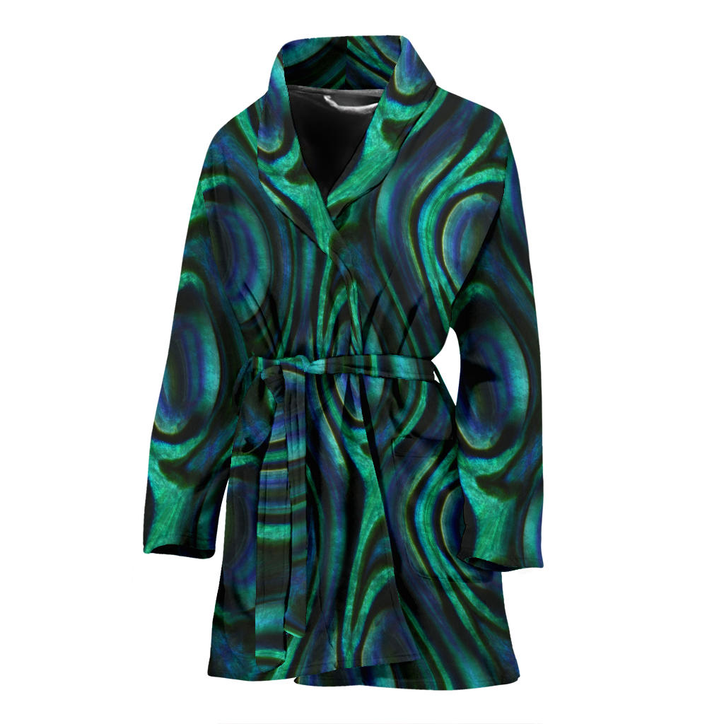 Abalone Pattern Print Design 01 Women Bathrobe