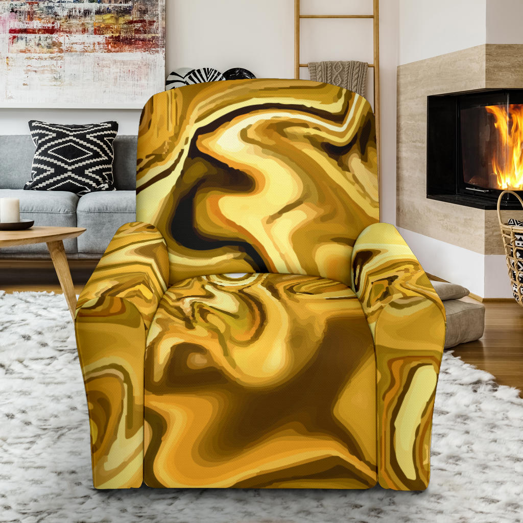 Liquid Pattern Print Design 03 Recliner Slipcover with Pocket