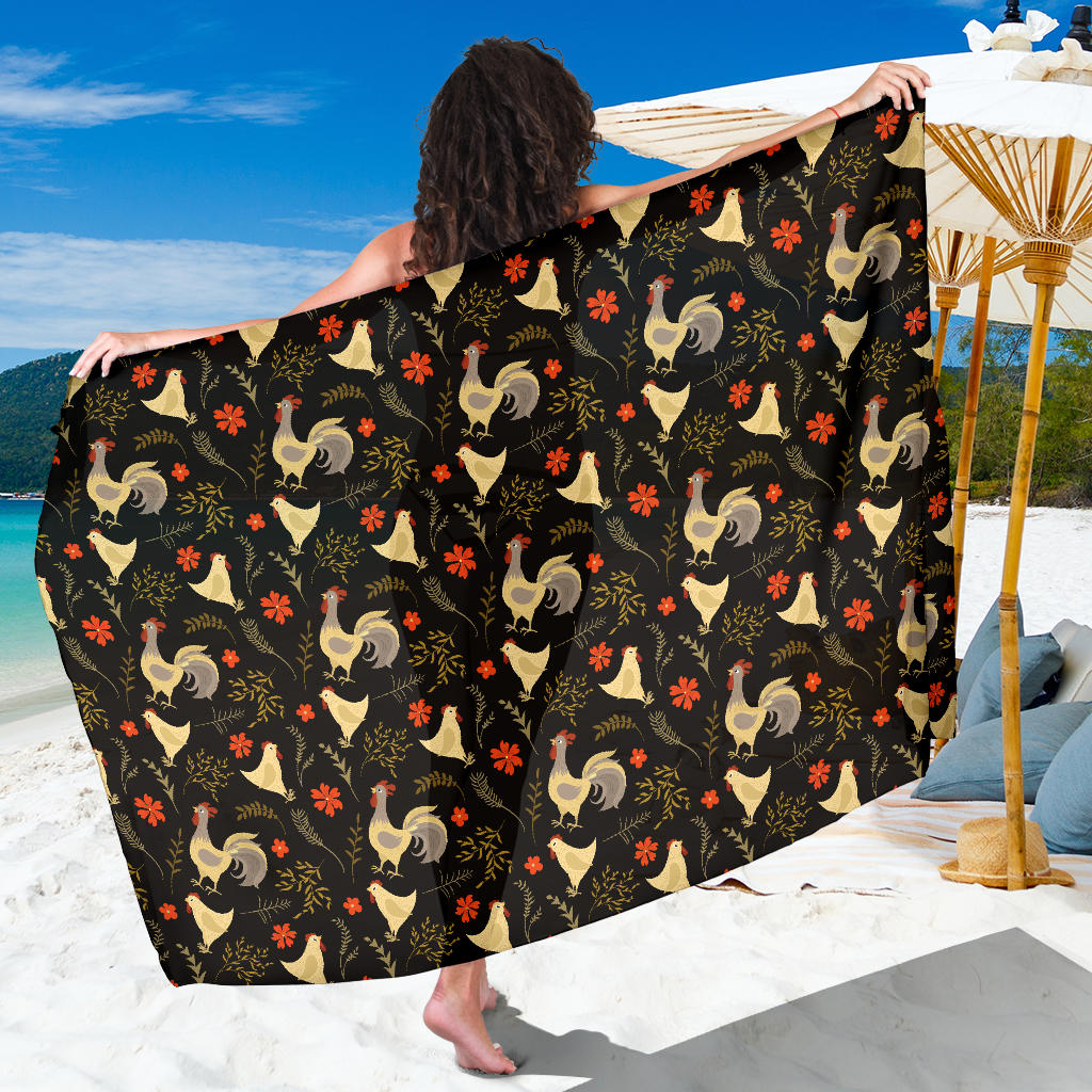 Chicken Pattern Print Design 04 Sarong Pareo Wrap