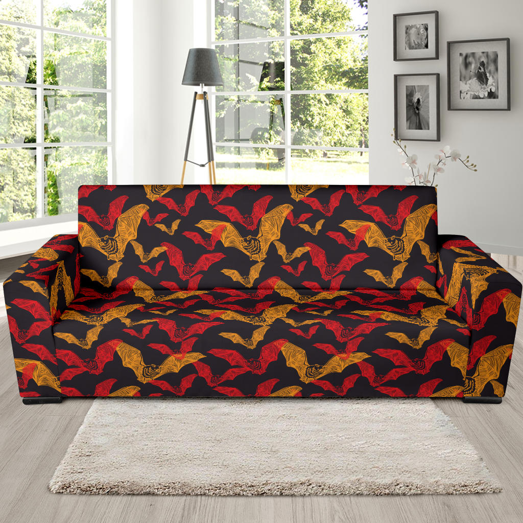 Bat Pattern Print Design 01 Sofa Slipcover