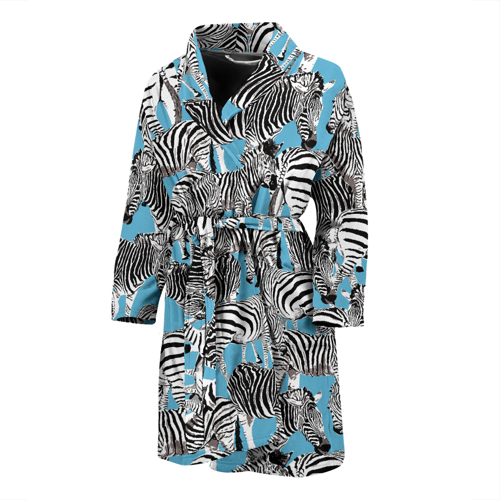 Zebra Print Design LKS305 Men Bathrobe