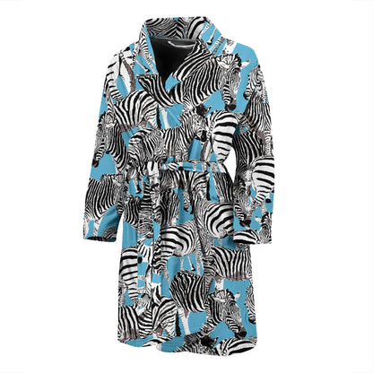 Zebra Print Design LKS305 Men Bathrobe
