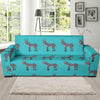 Donkey Pattern Print Design 01 Sofa Slipcover