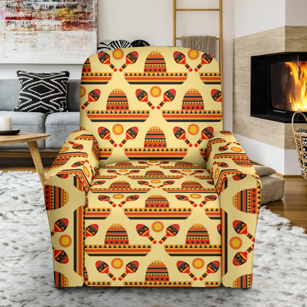 Maracas Print Design LKS403 Recliner Slipcover with Pocket