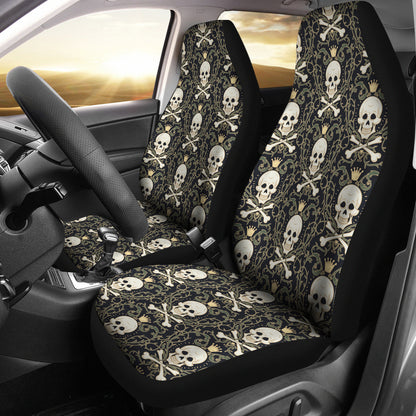 Skull King Print Design LKS307 Car Seat Covers