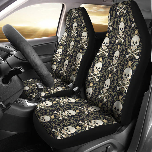 Skull King Print Design LKS307 Car Seat Covers