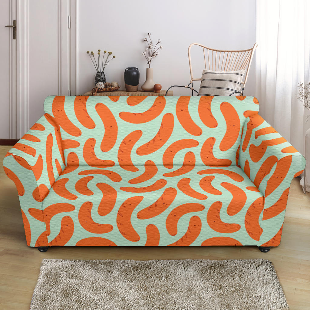 Sausage Print Design LKS304 Loveseat Couch Slipcover