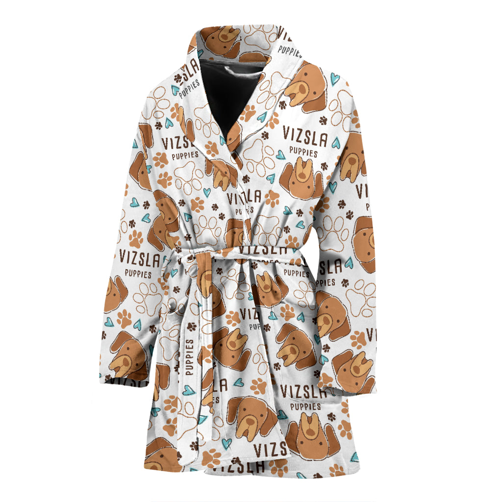 Vizslas Print Design LKS301 Women Bathrobe