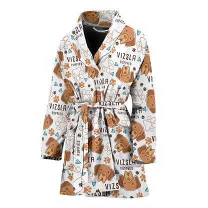 Vizslas Print Design LKS301 Women Bathrobe