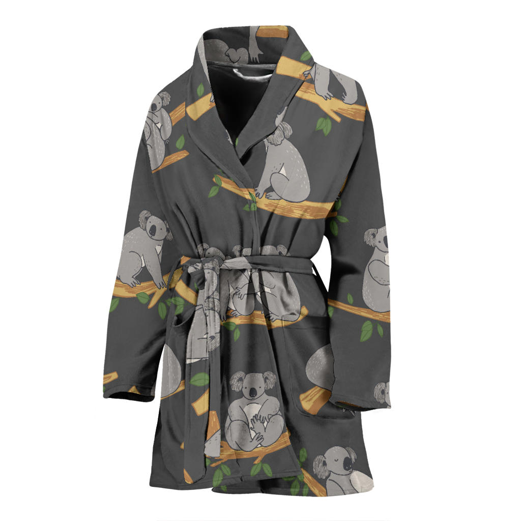 Koala Pattern Print Design 07 Women Bathrobe