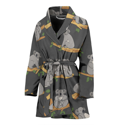 Koala Pattern Print Design 07 Women Bathrobe
