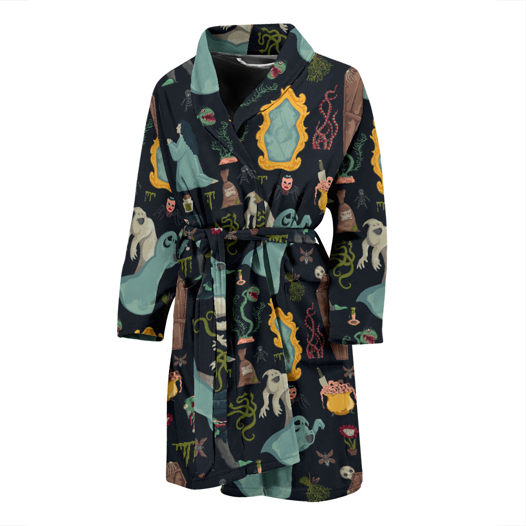 Creepy Print Design LKS303 Men Bathrobe