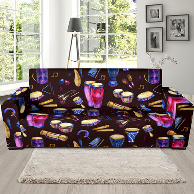 Percussion Neon Pattern Print Design 04 Sofa Slipcover