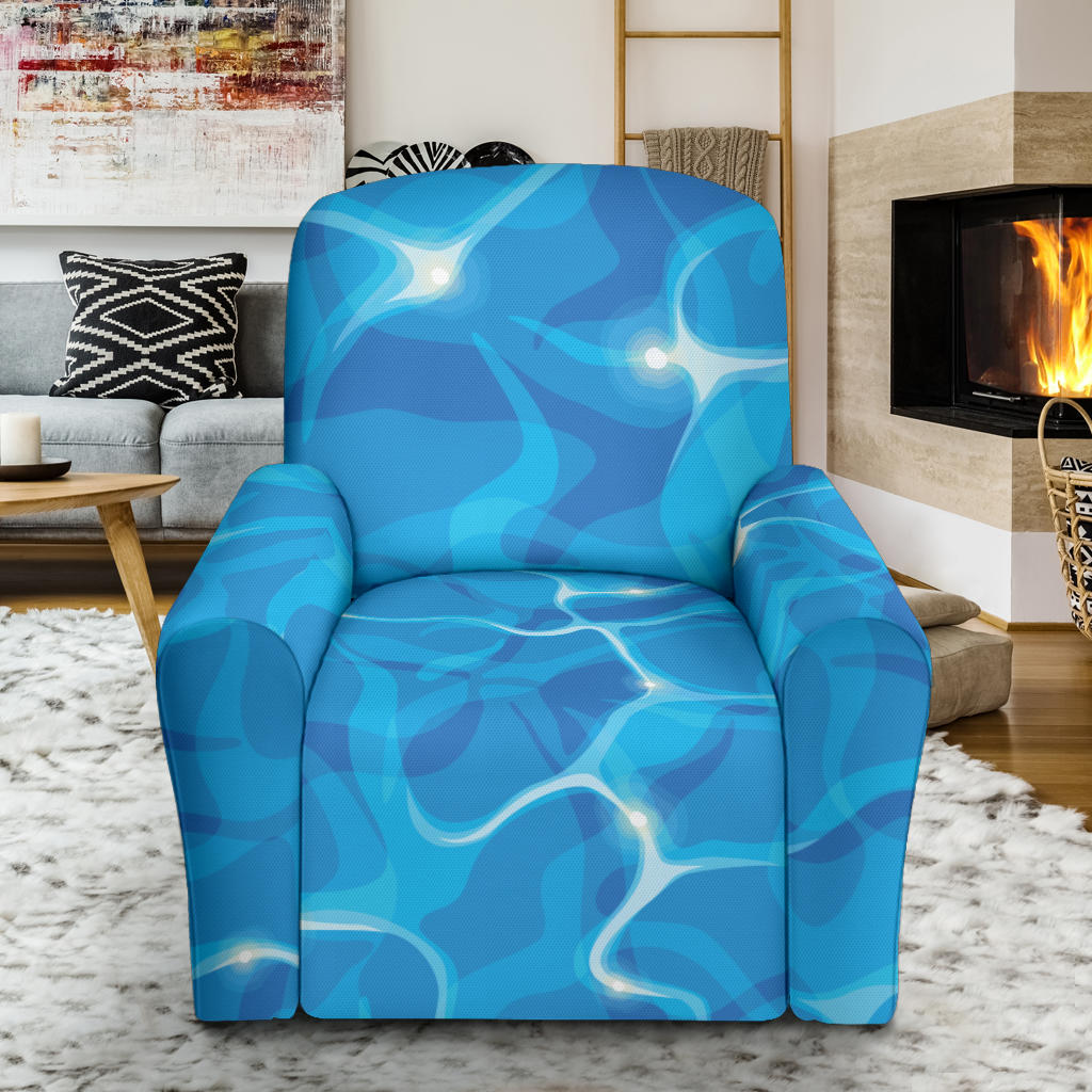 Ocean Reflex Pattern Print Design A02 Recliner Slipcover with Pocket